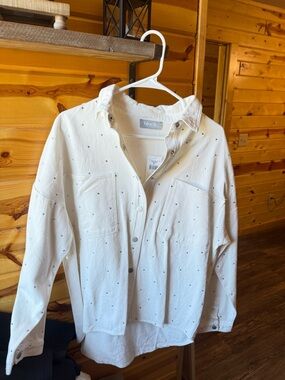 brand new white jean jacket